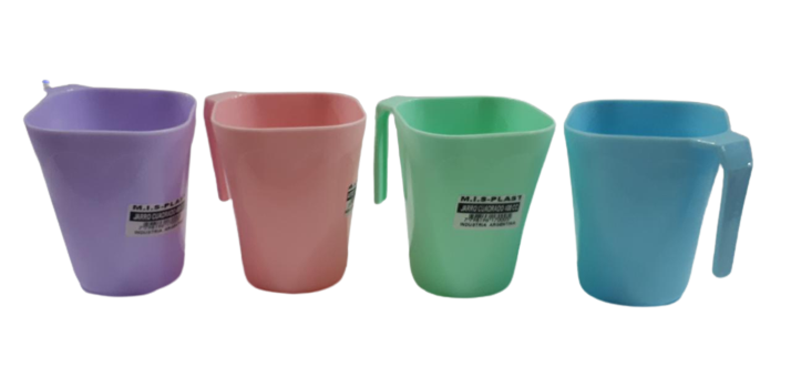 MIS JARROS 400CC -005- C/ONDAS JARRITOS      PLASTICOS PLASTICAS ALTO 10 DIAM 8CM