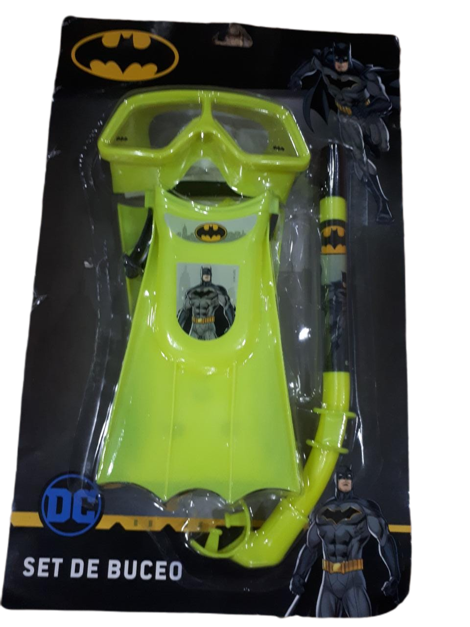 SB.SET DE BUCEO BATMAN 42X26 E/BL 60935      PATAS RANAS + ANTIPARRAS +SNORKEL 4187