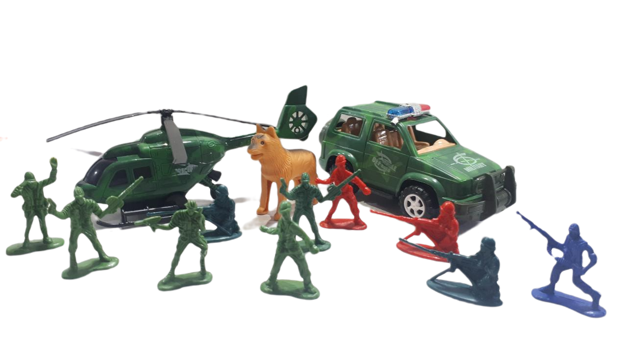 KK JEEP+HELICOPTEROS+SOLDADOS E/B.SD9901     PK4454 MILITAR