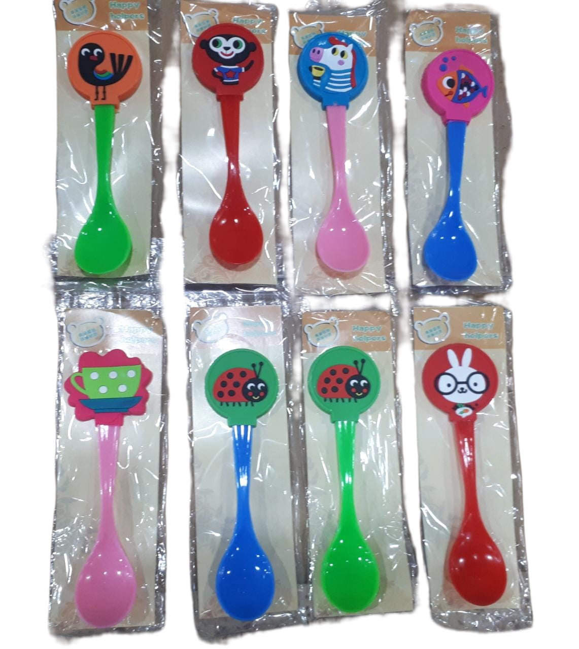 KK CUCHARAS PLASTICAS DECORADAS 1014A5 INFANTIL 16CM E/BOLSA