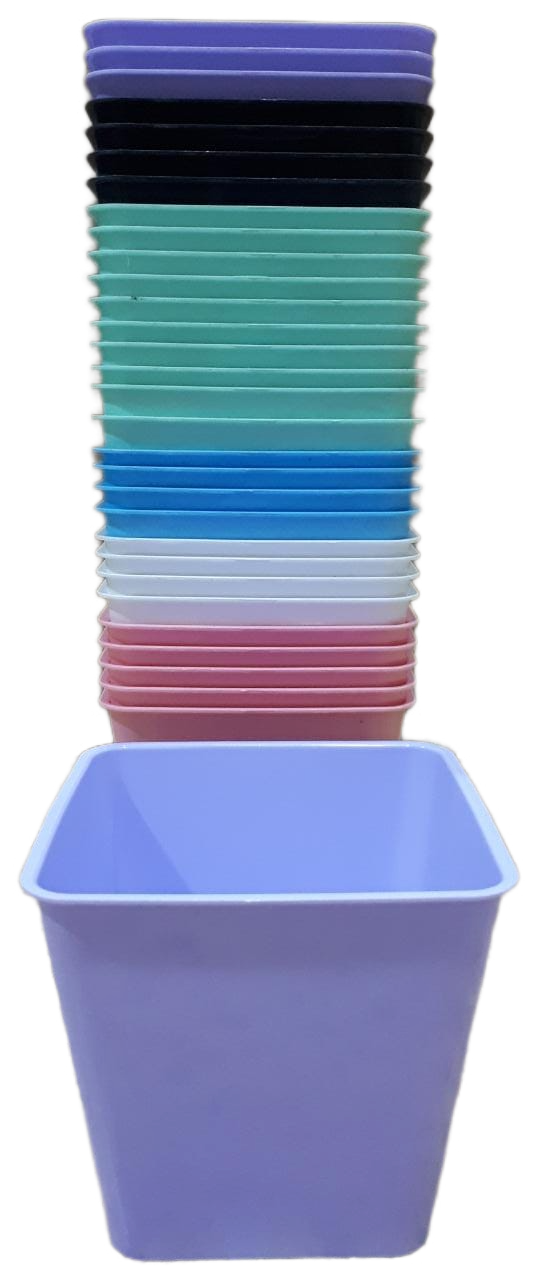 BERU.MACETAS CUADRADAS Nº10 COLOR PASTEL     8CM ALTO 10CM DIAM