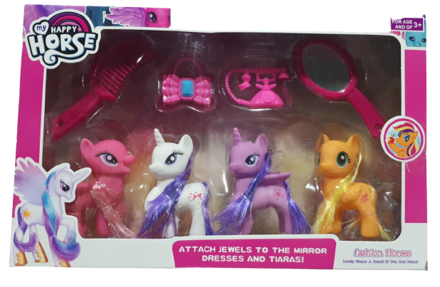 SB.PONY X4U + ACCESORIOS E/CAJA 50525        30X19X6CM PONY 4X8CM APROX.