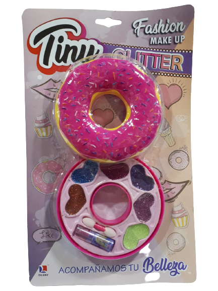 SB.MAQUILLAJES GLITTER DONAS 3053 31X19X3CM  LABIAL SOMBRAS PINCEL