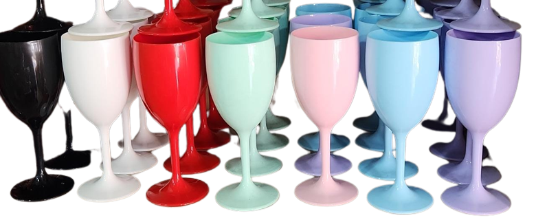 MIS COPAS PLASTICA 400ML 997 21CMX8CM 0903   VINO AGUA COLOR PASTEL -ROJO - NEGRO - BLANCO