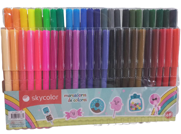 SKY MARCADORES FIBRAS COLORES X48 JJ10201-48