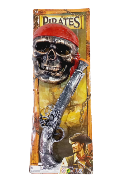 SB.SET PIRATAS ARMAS+MASCARAS E/BL 50800     PISTOLAS 52X52X5CM