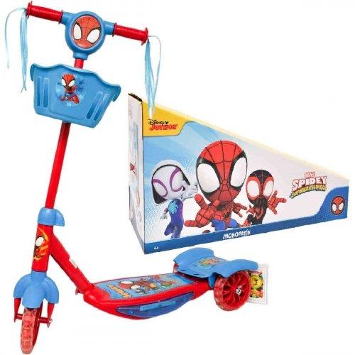 SB.MONOPATINES HOMBRE ARAñA 12011 3 RUEDA C/LUZ+SONIDO METAL-PLASTICO 61X60X6CM CANASTO
