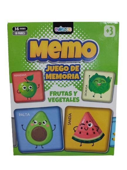 GATO G.4000 JUEGO DE MEMORIA FRUTAS E/CAJA MEMO 32 FICHAS FRUTAS Y VERDURAS