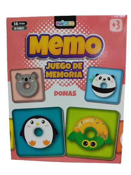 GATO G.4001 JUEGO DE MEMORIA DONAS E/CAJA MEMO 36 FICHAS