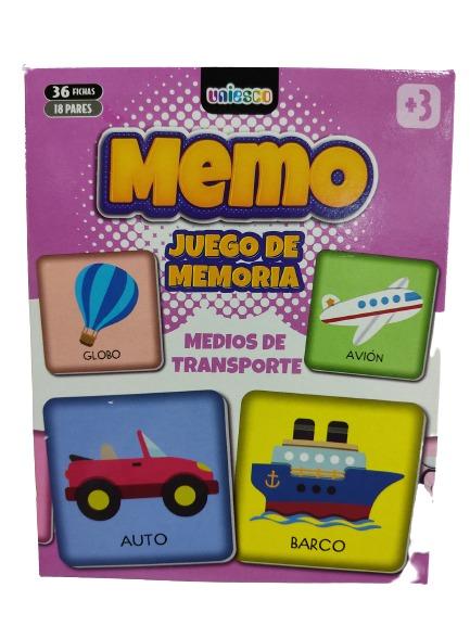 GATO G.4002 JUEGO DE MEMORIA TRANSPORTE E/CAJA MEMO 36 FICHAS