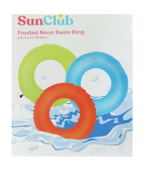 KK ARO SALVAVIDAS NEON 76CM 47213 INFLABLES  FLOTADORES SUNCLUB