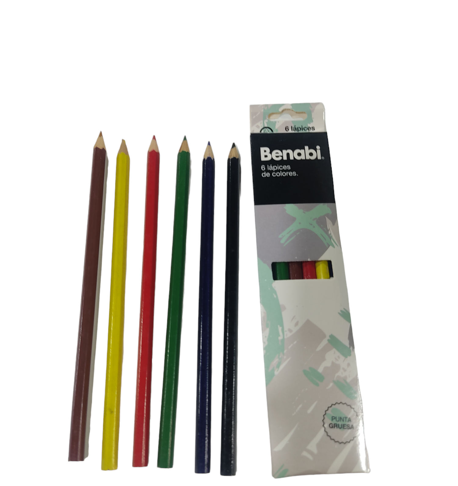 BEN.LAPICES COLORES LARGO X6 E/CAJA 25814