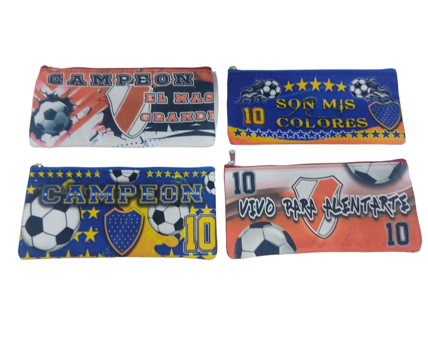 CARTUCHERAS BOCA - RIVER FUTBOL 22X10CM      PLANA CORDURA SUBLIMADA FUTBOL