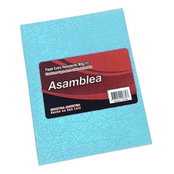 CUADERNOS ASAMBLEA ABC CELESTE 50HJS 19X23