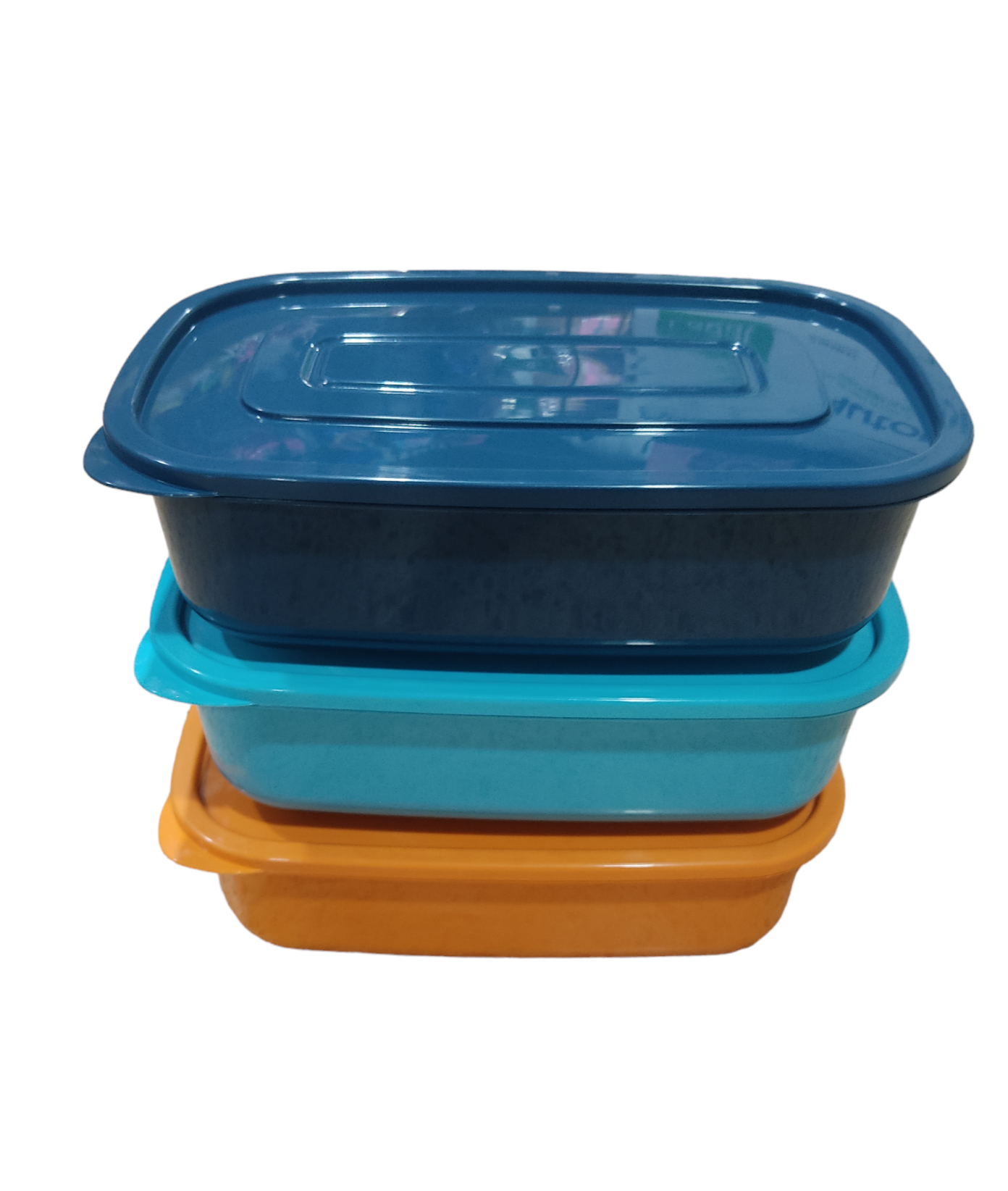 ARCO IRIS TUPPERS 5L.RECTANGULAR CONTENEDORES PLASTICO TUPERS 33X20X10CM ORGANIZADORES ECO