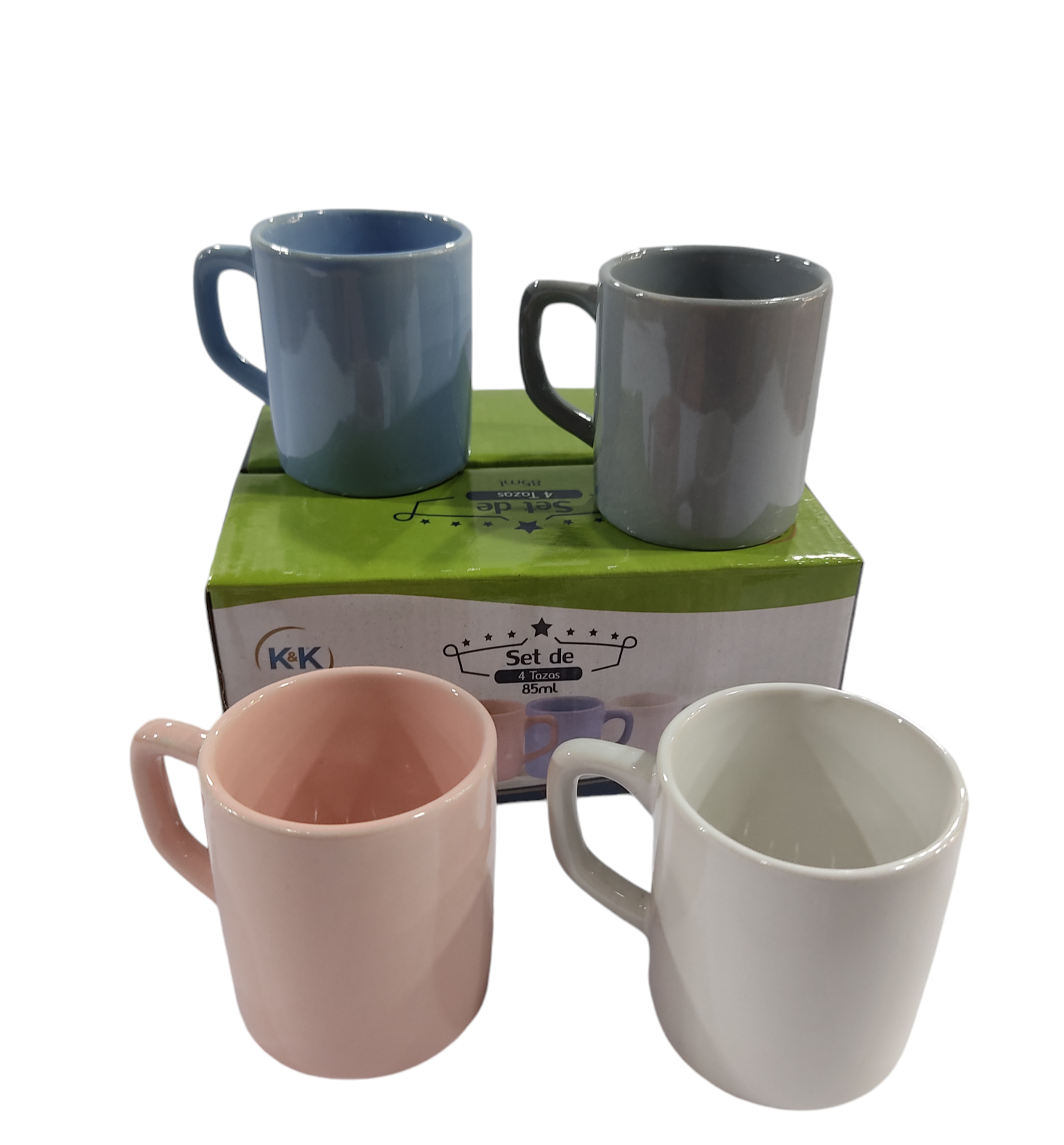 KK TAZAS DE CAFE POCILLO X4 85ML E/CAJA      CERAMICA