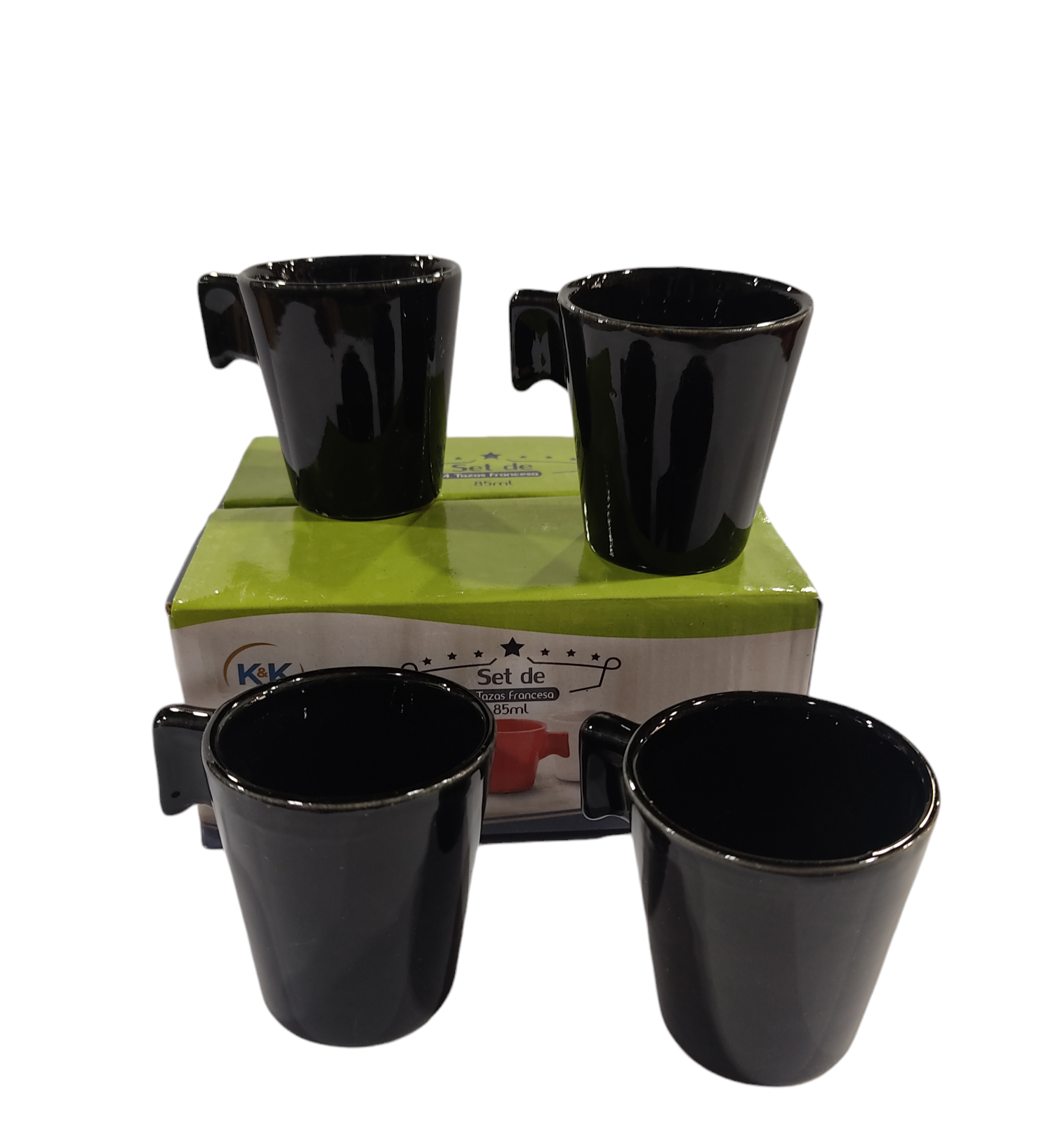 KK TAZAS DE CAFE FRANCESA X4 85ML E/CAJA IN1017 CERAMICA