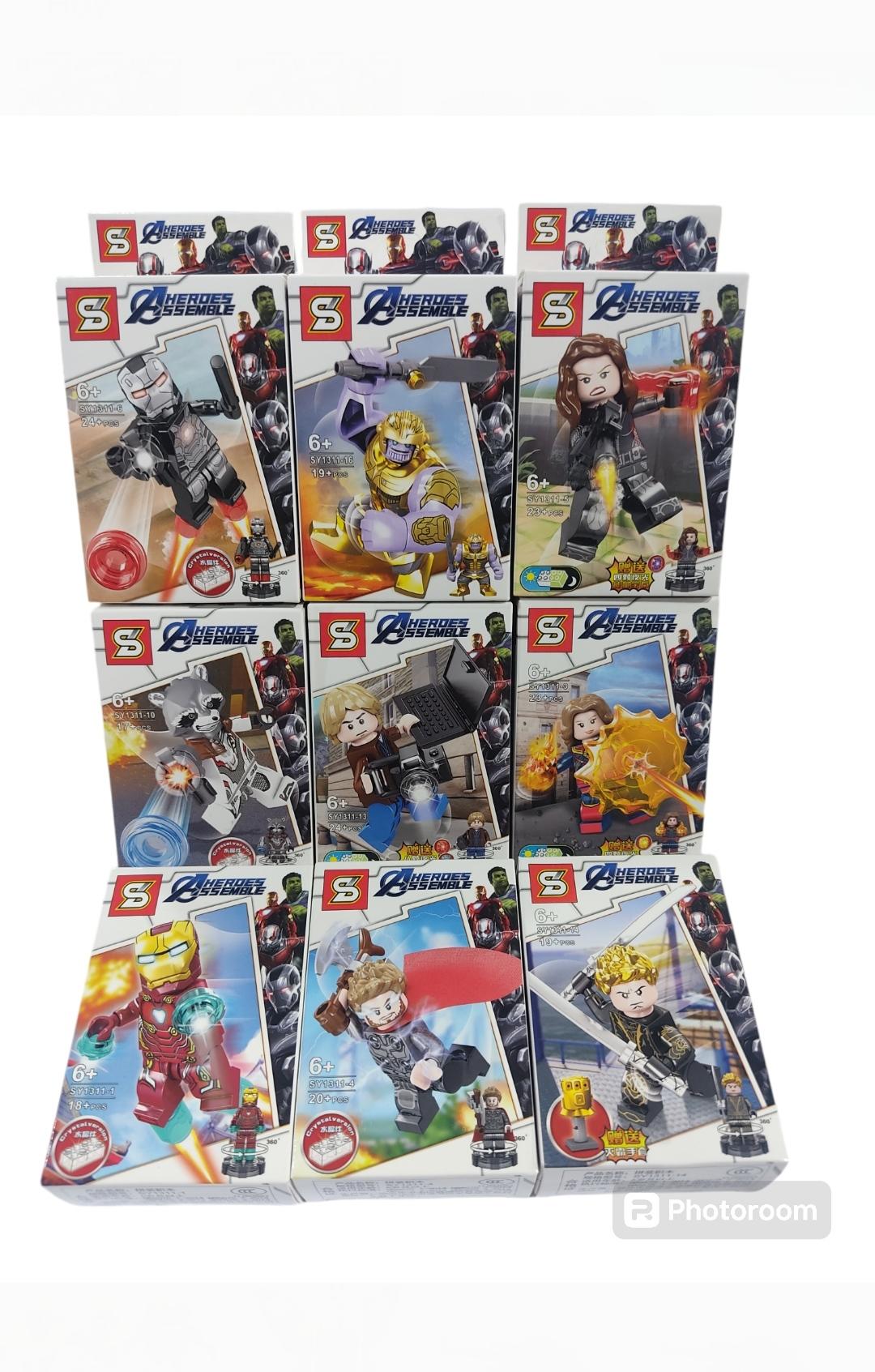 MI.MUñECOS LEGOS 14/24PCS E/CAJA VARIOS MODELOS LOS VENGADORES AVENGERS