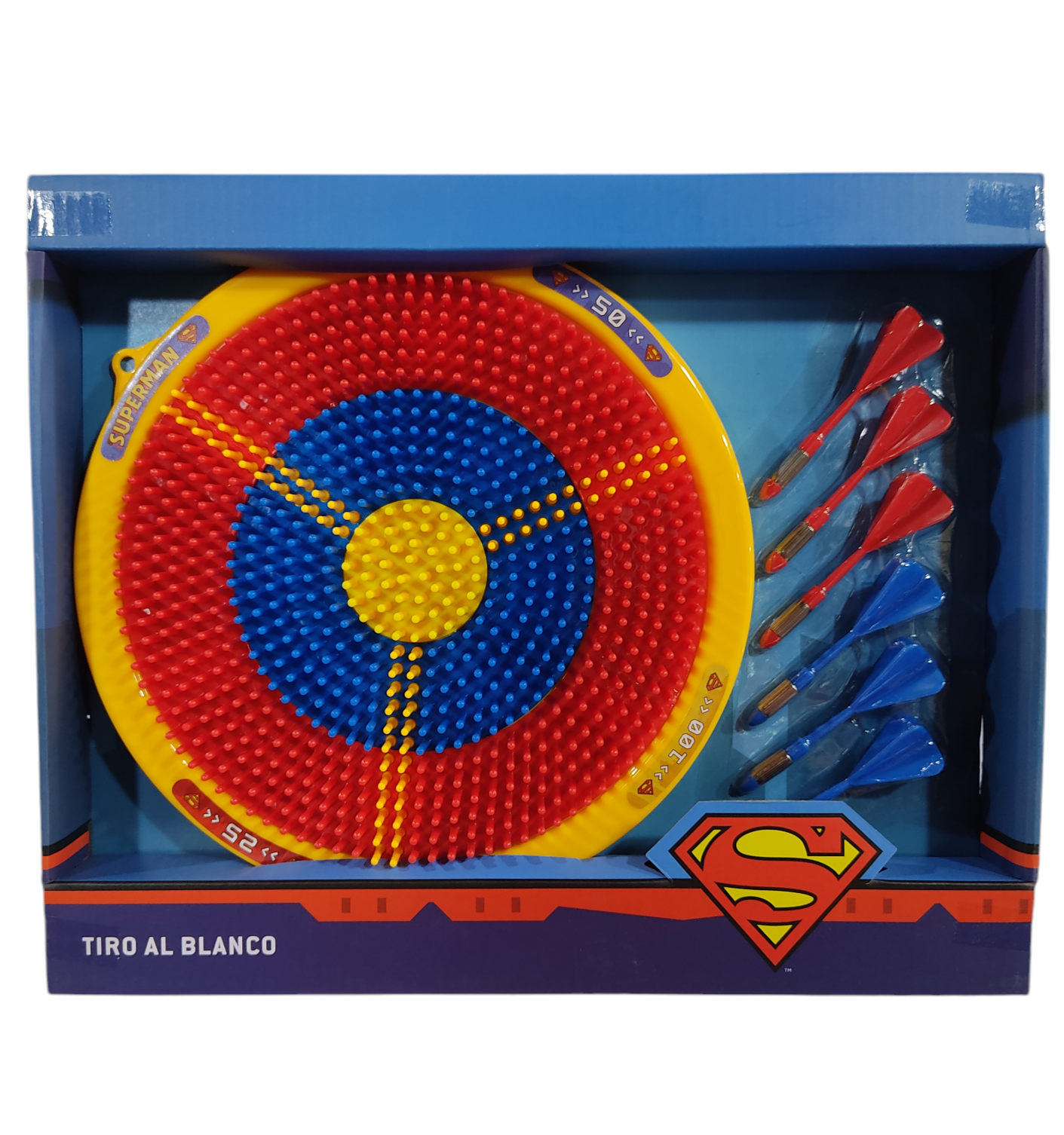 SB.TIRO AL BLANCO SUPERMAN E/CAJA 35X28X4CM 52828