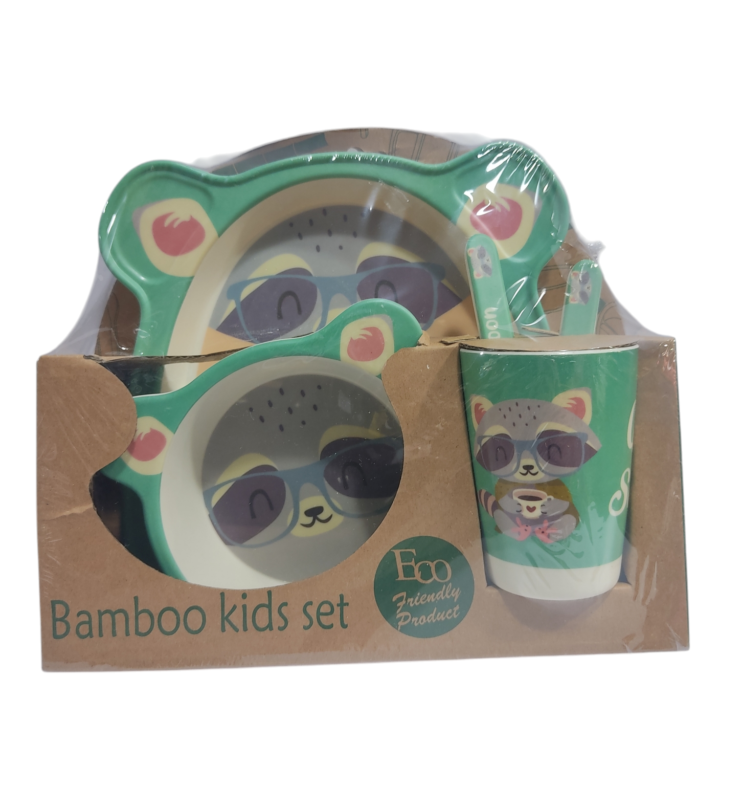 KK SET BEBE 5PCS E/CAJA NS258627 PLATOS VASOS CUBIERTOS  MELAMINA