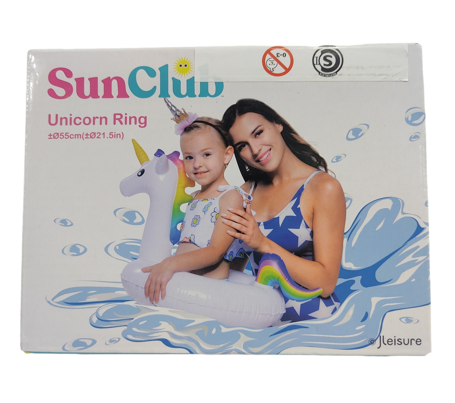 KK INFLABLES UNICORNIOS 55CM E/CAJA 37434 SALVAVIDAS SUNCLUB