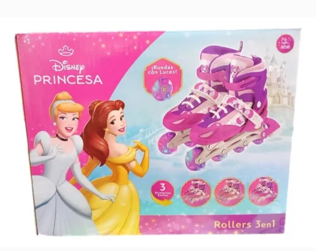 SB.ROLLER PRINCESAS 3EN1 RUEDA C/LUZ + KIT DE PROTECCION E/CAJA TALLE 30-33 / 34-37