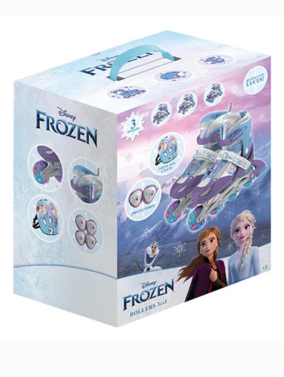 SB.ROLLER FROZEN 3EN1 RUEDA C/LUZ + KIT PROTECCION E/CAJA TALLES 30-33 / 34/-37 12225