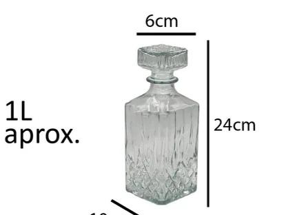 KK BOTELLAS WHISKY VIDRIO CA3498 23X8CM