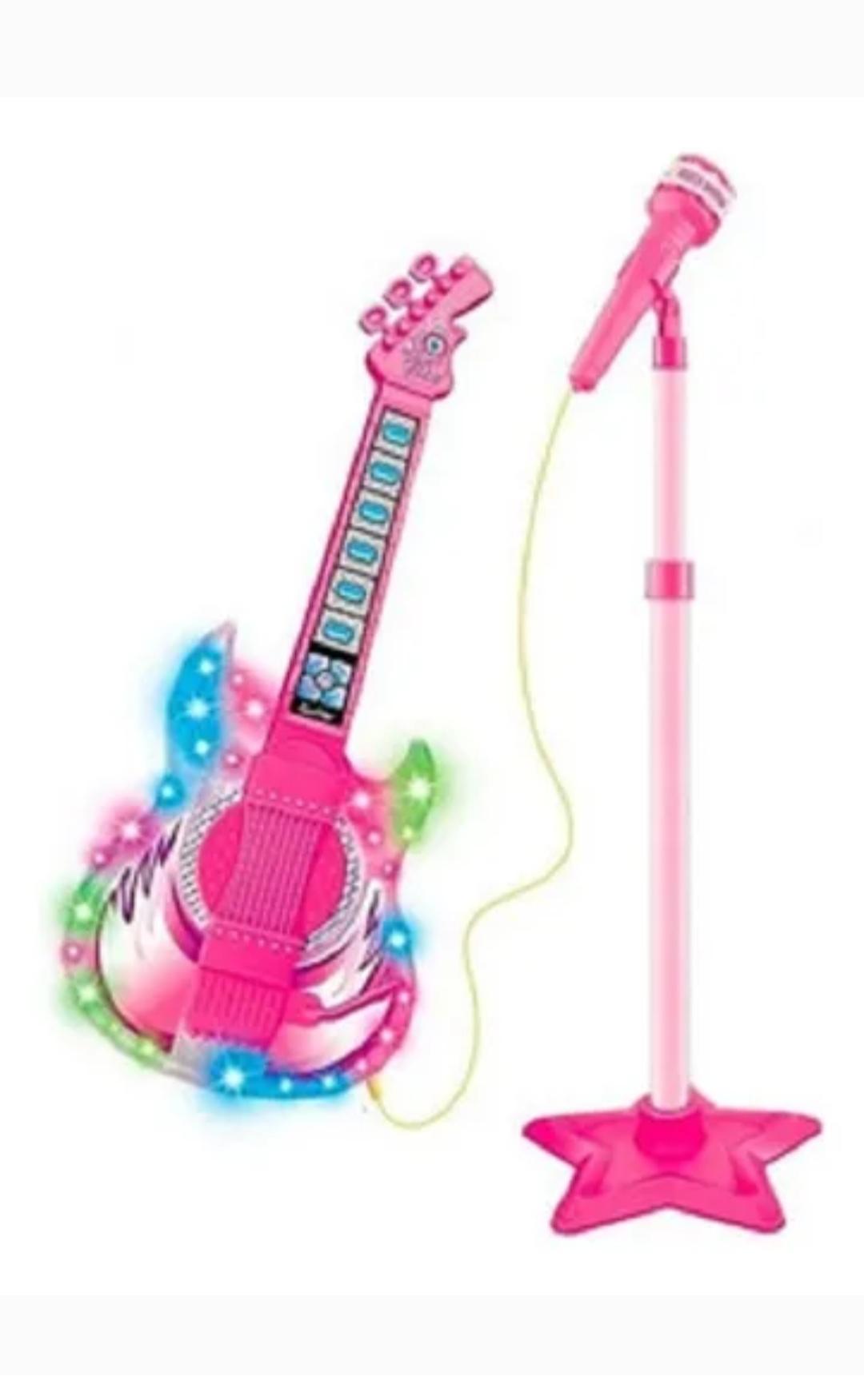 SB.GUITARRA + MICROFONO TINY 55481 E/CAJA C/LUZ Y SONIDO
