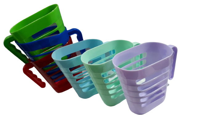 MIS LECHERAS 1L.-0710- C/MANIJA PLASTICOS    PLASTICAS 14X16X7 CM VARIOS COLORES