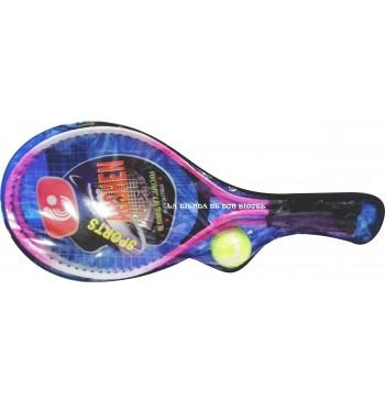 FAYDI RAQUETAS TENIS X2+PEL.FD8400 E/BOL. PVC