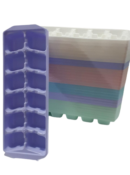 PLASTIMAS CUBETERAS PLASTICA BLANCO/COLOR PASTEL -M1071-
