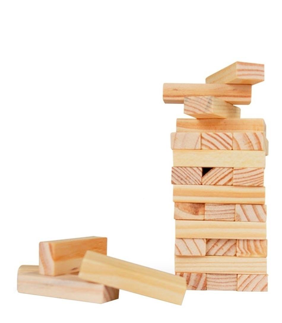 MADERA-YENGA-TORRE APILABLE CHICA 33P.       JUEGOS FAMILIAR JENGA PIEZAS DE 6CM