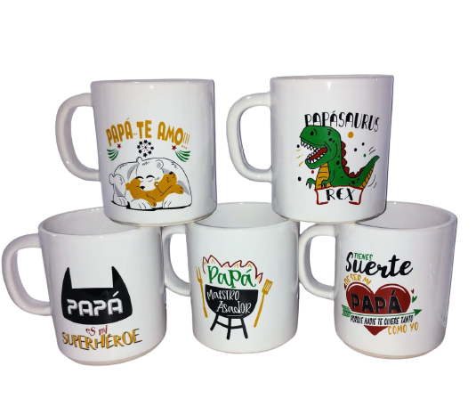 A.TAZAS CERAMICA MOTIVO PAPA 300CC           DIA DEL PADRE TAZONES