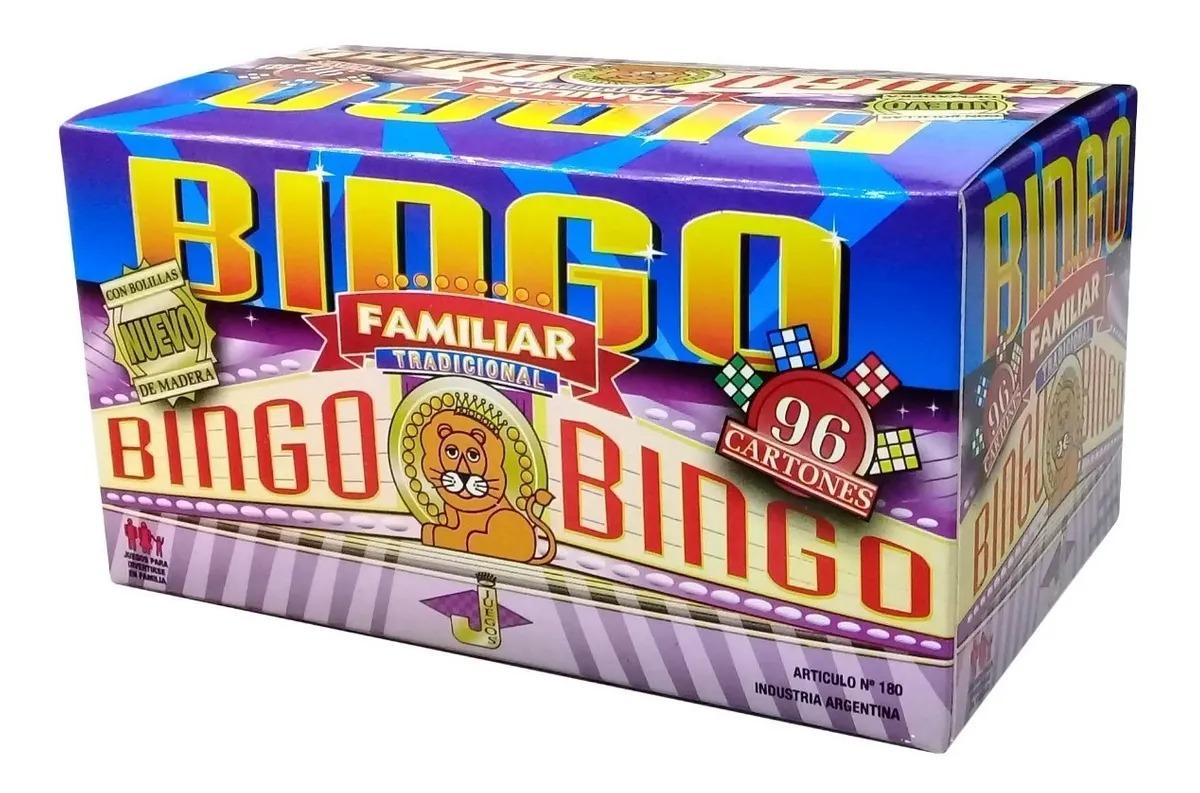 AN.BINGOS FAMILIAR E/CAJA BOLILLA MADERA 96 CARTONES LOTERIAS