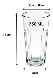 RIGOLLEAU VASOS OSLO 350ML TRAGO LARGO 62153