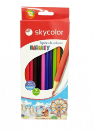 SKY LAPIZ LARGOS COLORES X12 JJ101303-1 INFINITY LAPICES