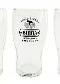 SUB.VASOS PINTA 500ML VIDRIO DECORADOS       A427