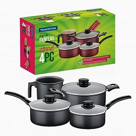 Bateria De Cocina Tramontina Ollas Teflon Cacerola Sarten 7p