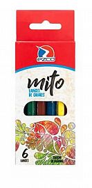 EZCO LAPIZ CORTO X6 COLOR MITO               172101 LAPICES COLORES